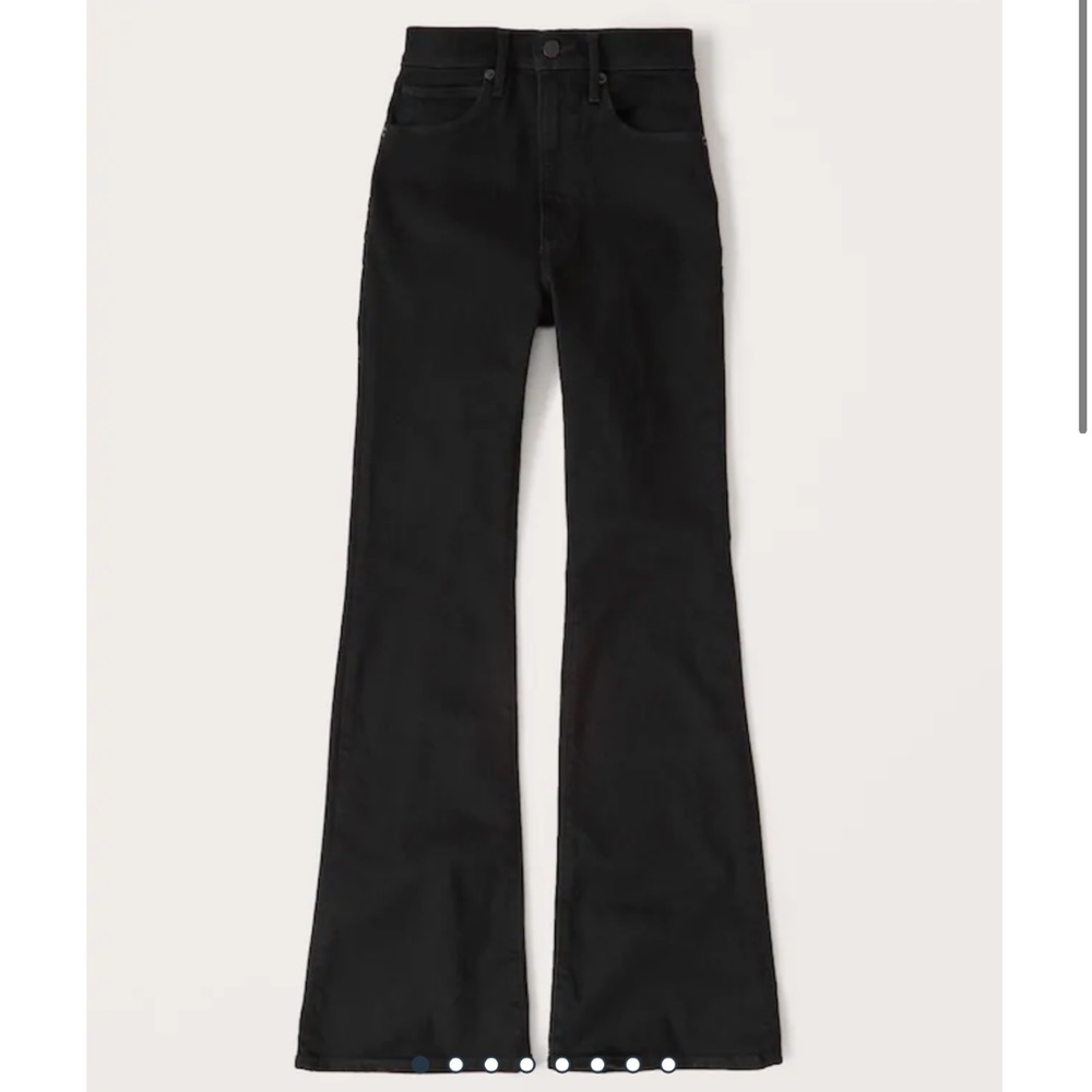 Black Abercrombie sculpt stretch high rise flares
